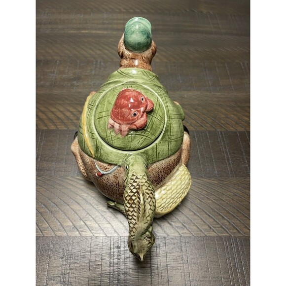 Vintage RARE 2003 Omnibus Fitz and Floyd Teapot Camel / Fishing Buddies & Gear - Picture 3 of 8